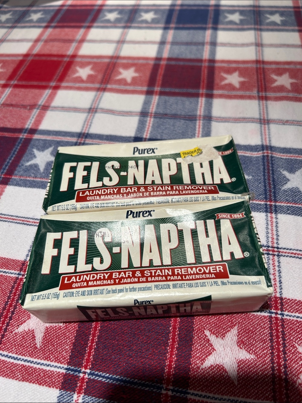 Fels- Naptha laundry bar and stain remover 
Never used. 2 bars